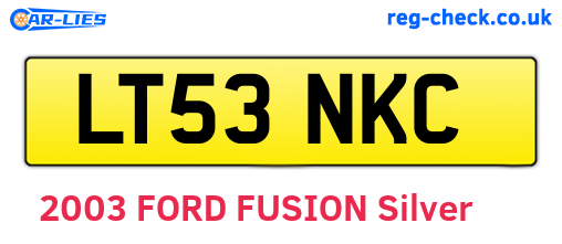 LT53NKC are the vehicle registration plates.