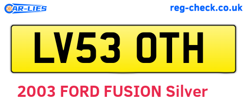 LV53OTH are the vehicle registration plates.