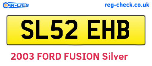 SL52EHB are the vehicle registration plates.