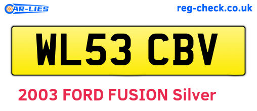 WL53CBV are the vehicle registration plates.