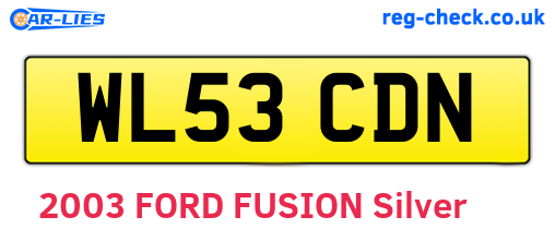 WL53CDN are the vehicle registration plates.