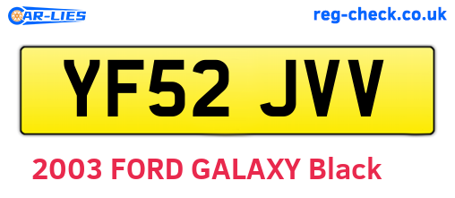 YF52JVV are the vehicle registration plates.