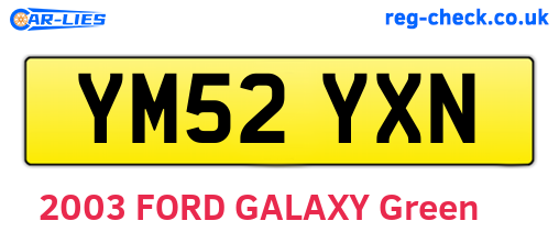 YM52YXN are the vehicle registration plates.
