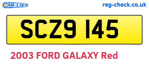 SCZ9145 are the vehicle registration plates.