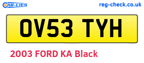 OV53TYH are the vehicle registration plates.