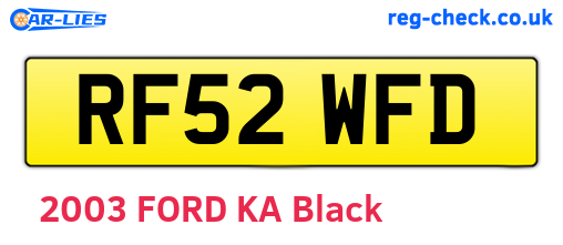 RF52WFD are the vehicle registration plates.