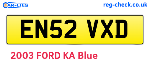 EN52VXD are the vehicle registration plates.