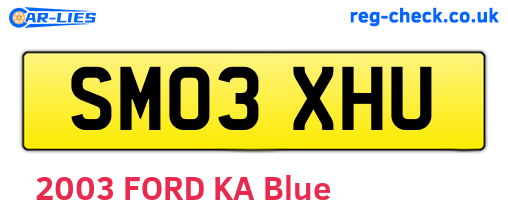 SM03XHU are the vehicle registration plates.