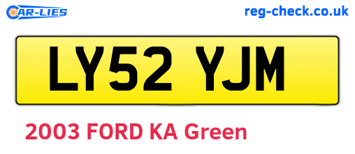 LY52YJM are the vehicle registration plates.