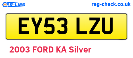EY53LZU are the vehicle registration plates.