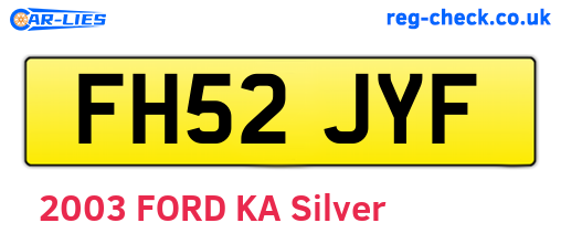 FH52JYF are the vehicle registration plates.