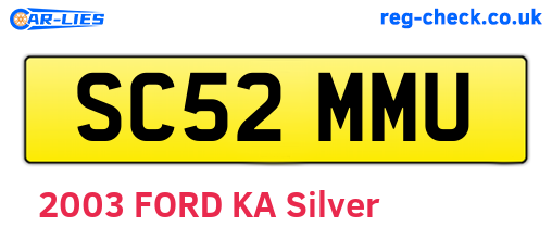 SC52MMU are the vehicle registration plates.