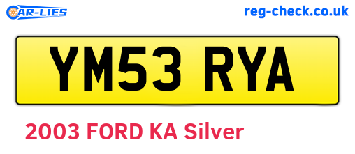 YM53RYA are the vehicle registration plates.