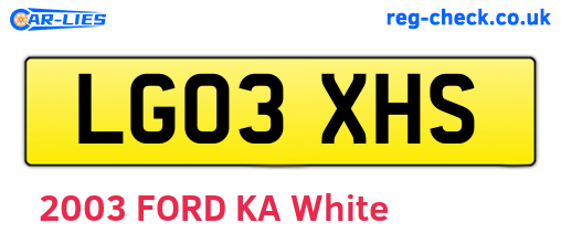 LG03XHS are the vehicle registration plates.