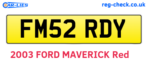 FM52RDY are the vehicle registration plates.
