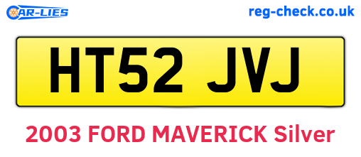 HT52JVJ are the vehicle registration plates.