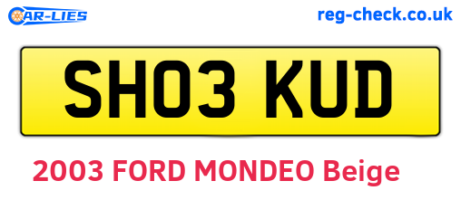 SH03KUD are the vehicle registration plates.
