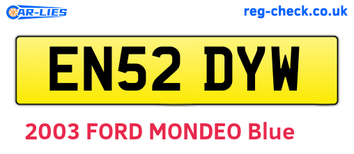 EN52DYW are the vehicle registration plates.