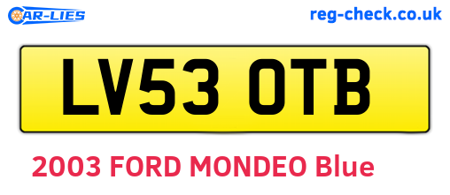 LV53OTB are the vehicle registration plates.