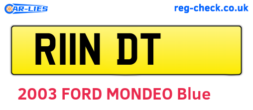 R11NDT are the vehicle registration plates.