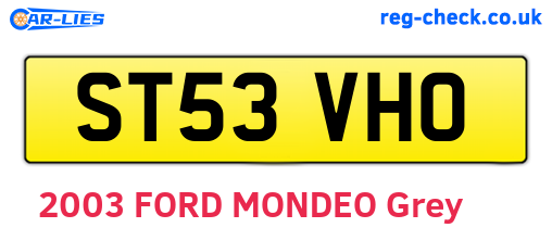 ST53VHO are the vehicle registration plates.