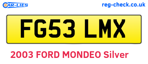 FG53LMX are the vehicle registration plates.