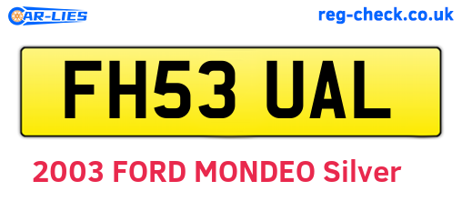 FH53UAL are the vehicle registration plates.