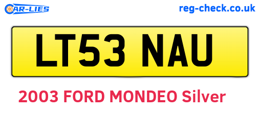 LT53NAU are the vehicle registration plates.