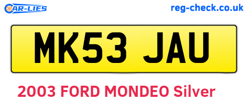 MK53JAU are the vehicle registration plates.