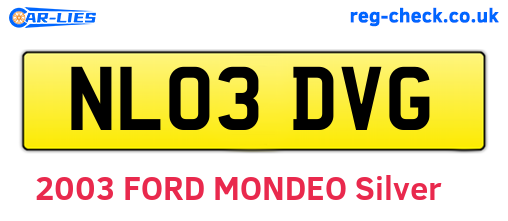 NL03DVG are the vehicle registration plates.