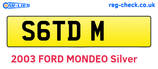 S6TDM are the vehicle registration plates.