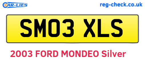 SM03XLS are the vehicle registration plates.