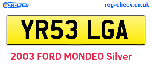 YR53LGA are the vehicle registration plates.