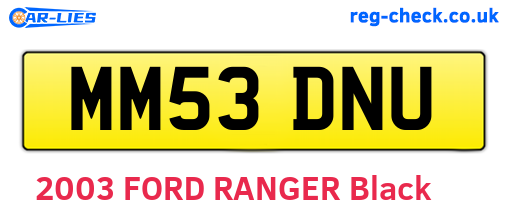 MM53DNU are the vehicle registration plates.