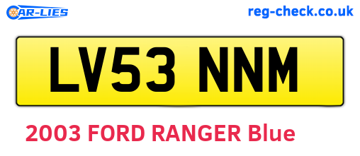 LV53NNM are the vehicle registration plates.