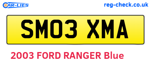 SM03XMA are the vehicle registration plates.