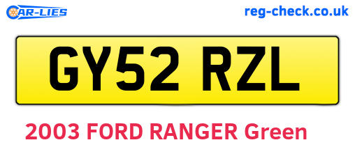GY52RZL are the vehicle registration plates.