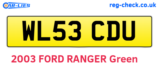 WL53CDU are the vehicle registration plates.