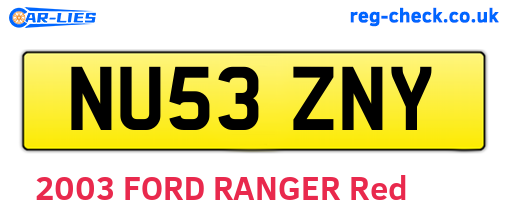NU53ZNY are the vehicle registration plates.