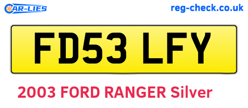 FD53LFY are the vehicle registration plates.