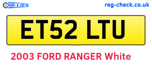 ET52LTU are the vehicle registration plates.