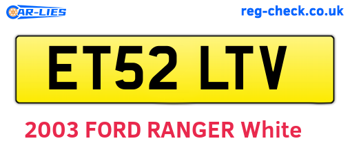 ET52LTV are the vehicle registration plates.