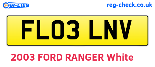 FL03LNV are the vehicle registration plates.