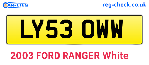 LY53OWW are the vehicle registration plates.