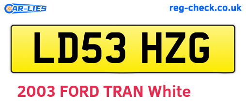 LD53HZG are the vehicle registration plates.