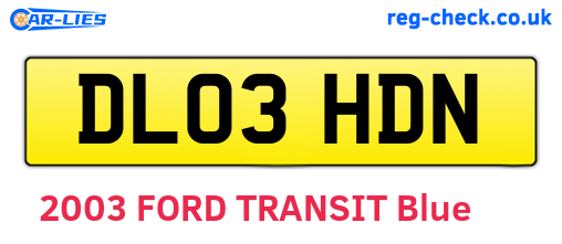 DL03HDN are the vehicle registration plates.