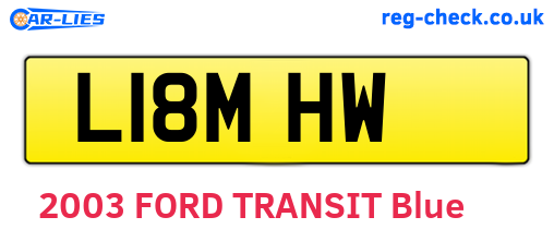 L18MHW are the vehicle registration plates.