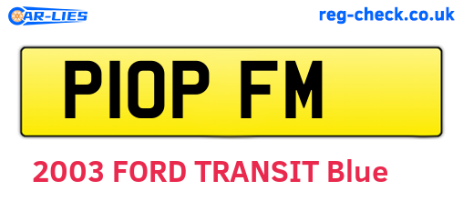 P10PFM are the vehicle registration plates.
