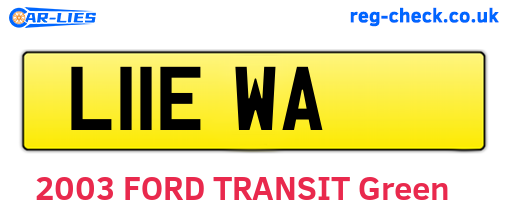 L11EWA are the vehicle registration plates.