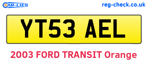 YT53AEL are the vehicle registration plates.